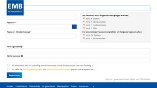 
                            8. EMB Online-Service - Registrierung