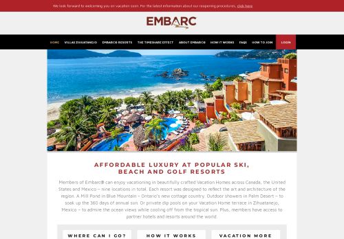 
                            2. Embarc® Resorts - Home