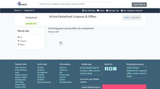 
                            11. Embarkvet coupons Feb 2019: Upto 80% offers - Saveji