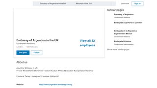 
                            8. Embassy of Argentina in the UK | LinkedIn