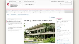 
                            13. Embassy of Switzerland in India