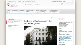 
                            10. Embassy of Switzerland in the United Kingdom