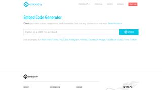 
                            7. Embed Code Generator | Embedly