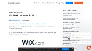 
                            12. Embed Facebook and Google reviews widget on a Wix website