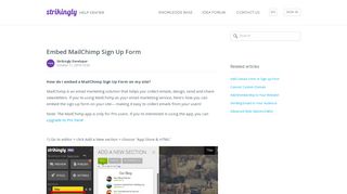 
                            11. Embed MailChimp Sign Up Form – Strikingly Help Center