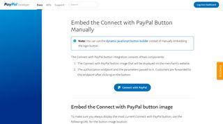 
                            3. Embed the Connect with PayPal Button Manually - PayPal Developer