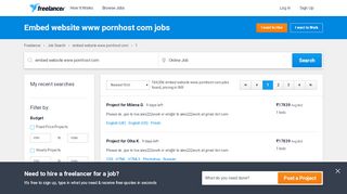 
                            8. Embed website www pornhost com Jobs, Employment | Freelancer