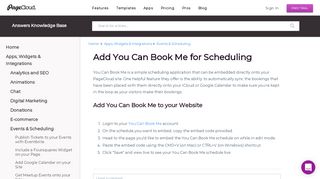 
                            8. Embed You Can Book Me schedule on your website | PageC