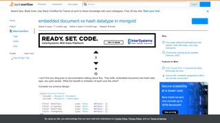 
                            12. embedded document vs hash datatype in mongoid - Stack ...