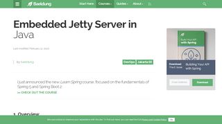
                            11. Embedded Jetty Server in Java | Baeldung