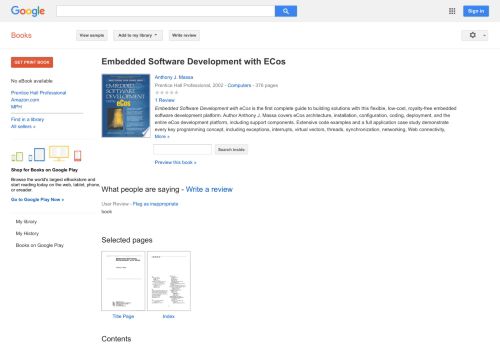 
                            10. Embedded Software Development with ECos - Keputusan Buku Google