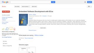 
                            9. Embedded Software Development with ECos