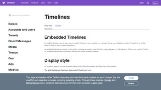 
                            7. Embedded Timelines - Twitter Developers