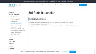 
                            12. Embed.ly Integration | WYSIWYG HTML Editor Examples | Froala