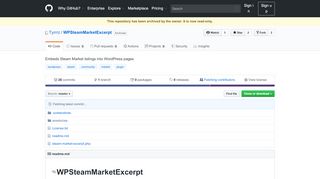 
                            7. Embeds Steam Market listings into WordPress pages - GitHub