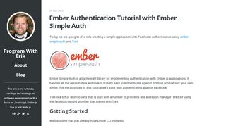 
                            12. Ember Authentication Tutorial with Ember Simple-Auth