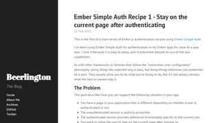 
                            9. Ember Simple Auth Recipe 1 - Stay on the current page after ...