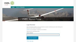 
                            12. EMBL Alumni Portal: e-mail Login Details