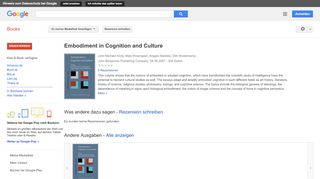 
                            10. Embodiment in Cognition and Culture - Google Books-Ergebnisseite