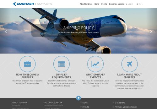 
                            5. Embraer Suppliers - Entrar