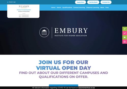 
                            2. Embury: Teaching Courses, Certificates, Diplomas and Degrees