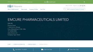 
                            12. EMCURE PHARMACEUTICALS LIMITED Company Profile | Key ...