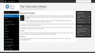 
                            9. Emerald Insight - Databases - The University Library - The University ...