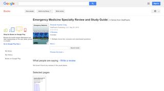 
                            11. Emergency Medicine Specialty Review and Study Guide: A Series from ...