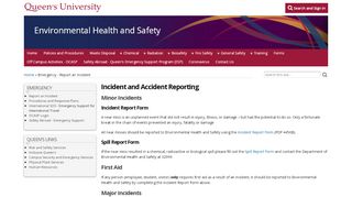
                            7. Emergency - Report an Incident | Environmental Health and Safety