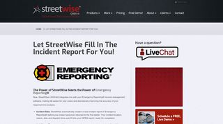 
                            8. Emergency Reporting® NFIRS Interface - StreetWise CADLink