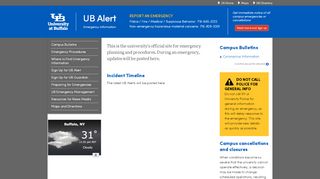 
                            13. Emergency - UB Alert Information and Resources - University at Buffalo