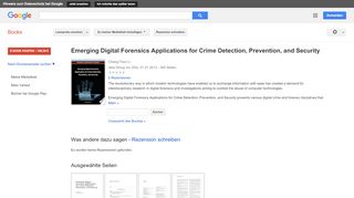 
                            12. Emerging Digital Forensics Applications for Crime Detection, ... - Google Books-Ergebnisseite