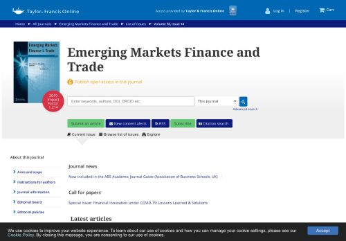 
                            10. Emerging Markets Finance and Trade: Vol 55, No 6