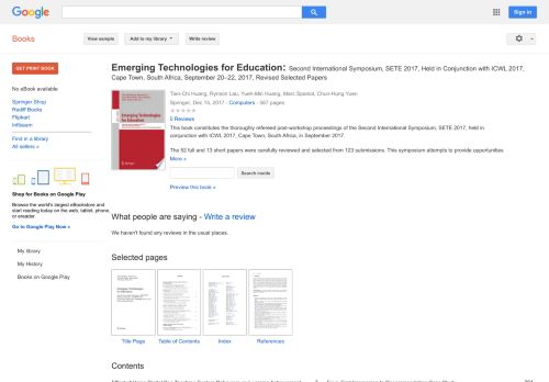 
                            8. Emerging Technologies for Education: Second International ... - Google बुक के परिणाम