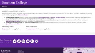 
                            7. Emerson College Application