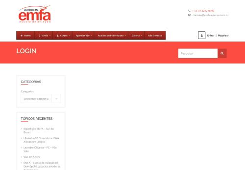 
                            9. EMFA - Escola Mineira de Formação de Aviadores | Login