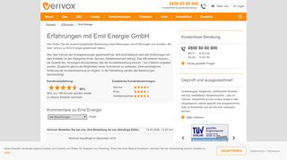 
                            2. Emil Energie: Meinungen, Erfahrungen, Bewertungen - Verivox