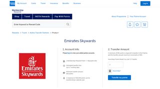 
                            12. Emirates Emirates Skywards Membership Rewards® Transfer Points