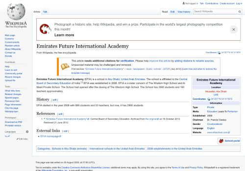 
                            12. Emirates Future International Academy - Wikipedia