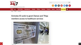 
                            11. Emirates ID cards to grant Daman and Thiqa members access to ...