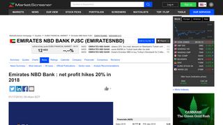 
                            9. Emirates NBD Bank : net profit hikes 20% in 2018 | MarketScreener
