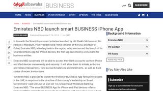 
                            13. Emirates NBD launch smart BUSINESS iPhone App | Al Bawaba