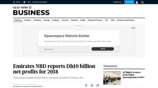 
                            8. Emirates NBD reports Dh10 billion net profits for 2018 - Gulf News