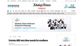 
                            13. Emirates NBD wins three awards for excellence - Khaleej Times