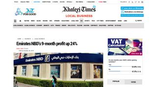 
                            6. Emirates NBD's 9-month profit up 24% - Khaleej Times