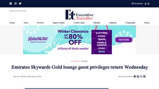 
                            8. Emirates Skywards Gold lounge guest privileges return ...