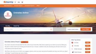 
                            12. Emirates Web Check-In, Emirates Online Check in - Cleartrip