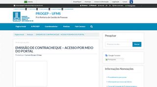 
                            5. emissão de contracheque - acesso por meio do portal - progep – ufms