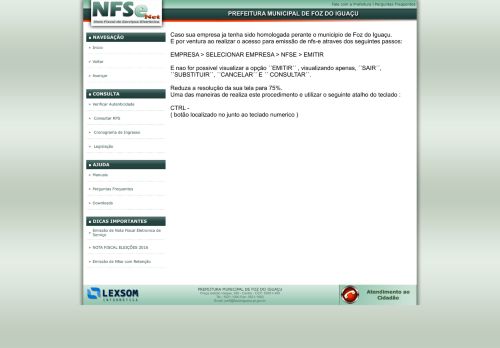 
                            7. Emissão de Nota Fiscal Eletronica de Serviço - Portal da NFSE
