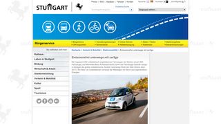 
                            10. Emissionsfrei unterwegs mit car2go - Stadt Stuttgart